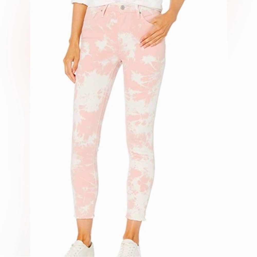 Levi’s 721 High Rise Skinny Ankle pink tie-dye jeans